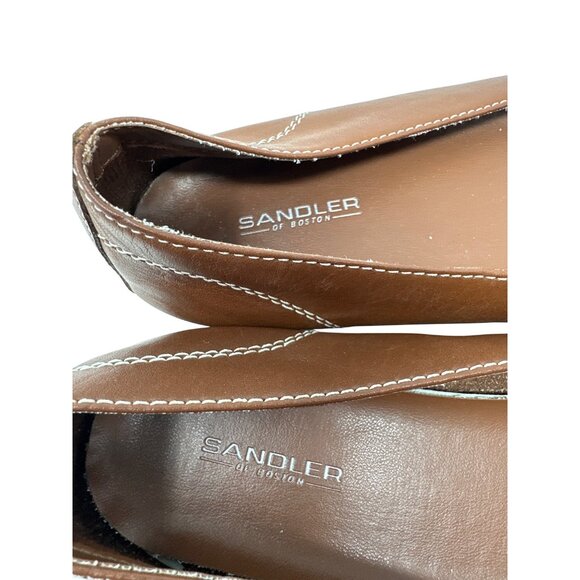 Sandler of Boston Pleasure Flats With Cutout Design & Contrast Stitching Size 9M - Picture 8 of 12